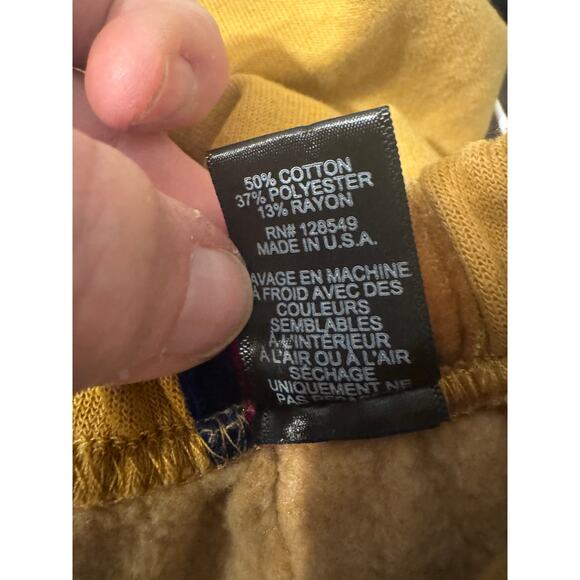 AVIATOR NATION 5 Velvet Rainbow Stripe Joggers in Camel Tan Size S - Picture 7 of 7